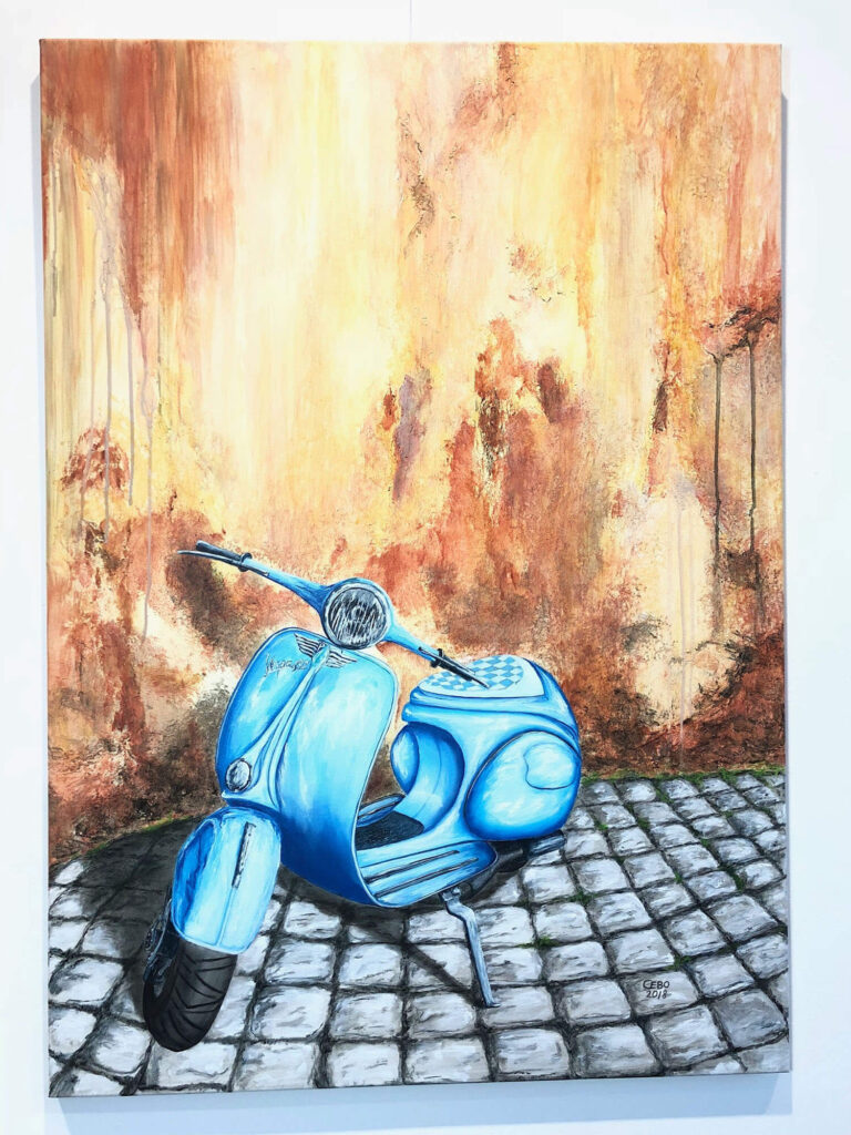 Auftragsmalerei Vespa