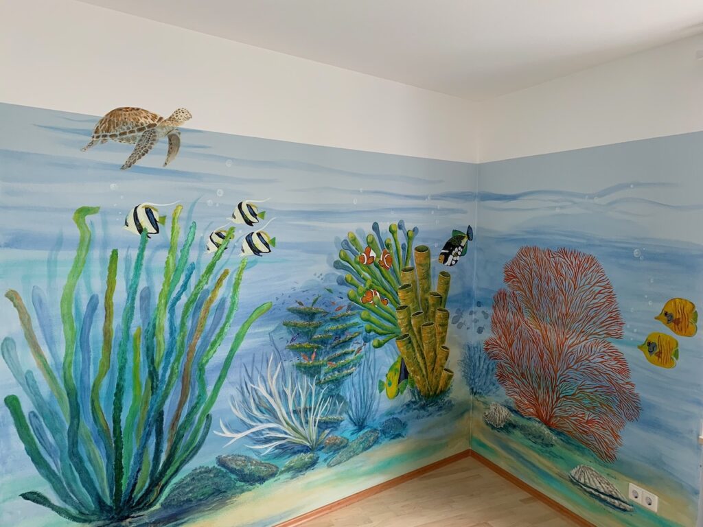 Wandmalerei Unterwasserwelt