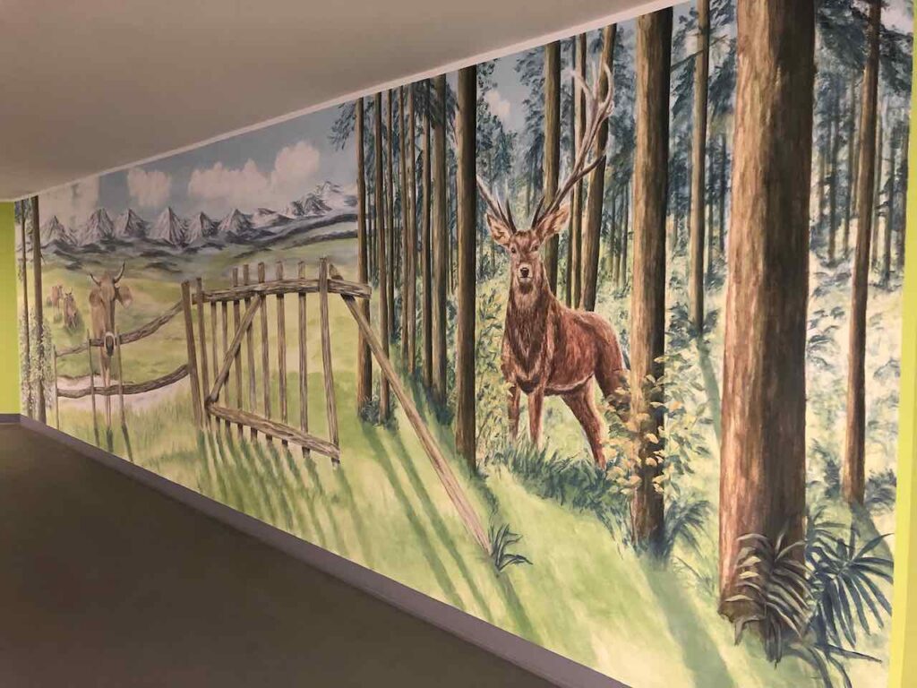 Wandmalerei Berglandschaft Wohnraum